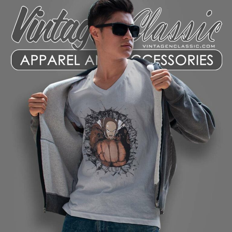 Saitama One Punch Man V Neck TShirt Saitama One Punch Man V Neck TShirt