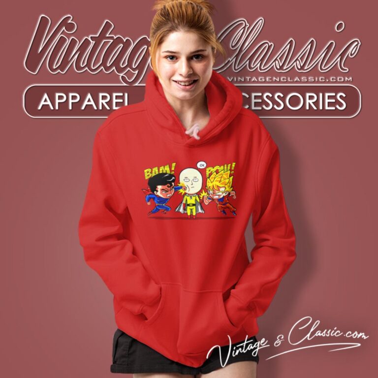 Saitama Vs Superman Vs Son Goku Dragon Ball Funny Hoodie Saitama Vs Superman Vs Son Goku Dragon Ball Funny Hoodie