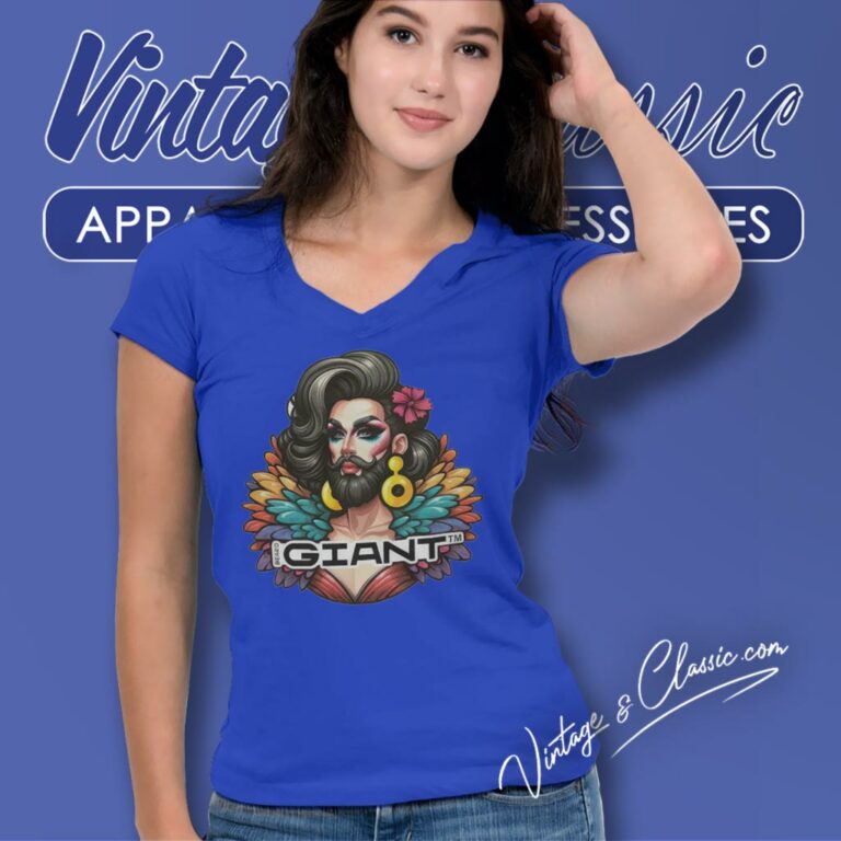 Sam Lantz Bearded Giant Queen V Neck TShirt Sam Lantz Bearded Giant Queen V Neck TShirt