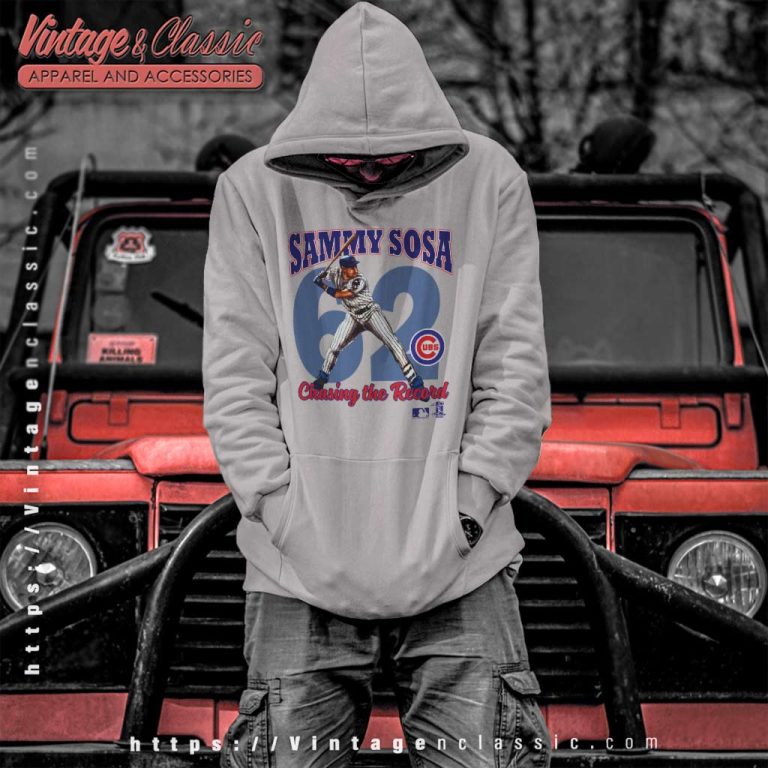 Sammy Sosa Chicago Cubs Chasing The Record Hoodie Sammy Sosa Chicago Cubs Chasing The Record Hoodie