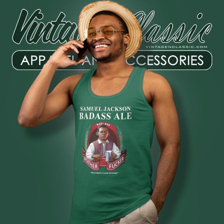 Samuel L Jackson Badass Ale Beer Tank Top Racerback Samuel L Jackson Badass Ale Beer Tank Top Racerback