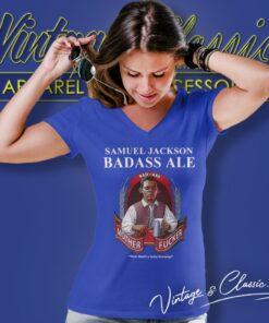 Samuel L Jackson Badass Ale Beer V Neck TShirt