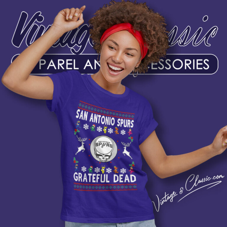 San Antonio Spurs Grateful Dead Ugly Christmas Women T Shirt San Antonio Spurs Grateful Dead Ugly Christmas Women T Shirt