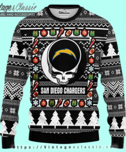 San Diego Chargers Grateful Dead Ugly Sweater Ugly Christmas Sweater