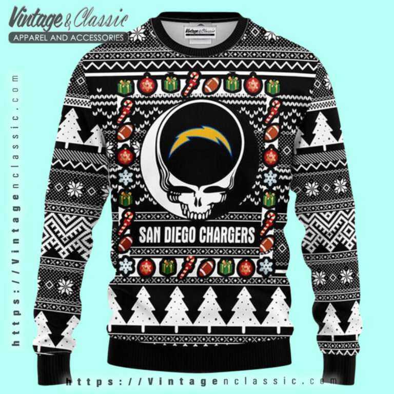 San Diego Chargers Grateful Dead Ugly Sweater Ugly Christmas Sweater San Diego Chargers Grateful Dead Ugly Sweater Ugly Christmas Sweater