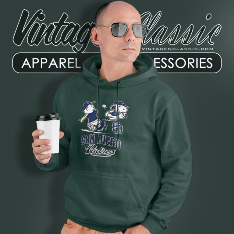 San Diego Padres Charlie Brown And Snoopy Playing Baseball Hoodie San Diego Padres Charlie Brown And Snoopy Playing Baseball Hoodie