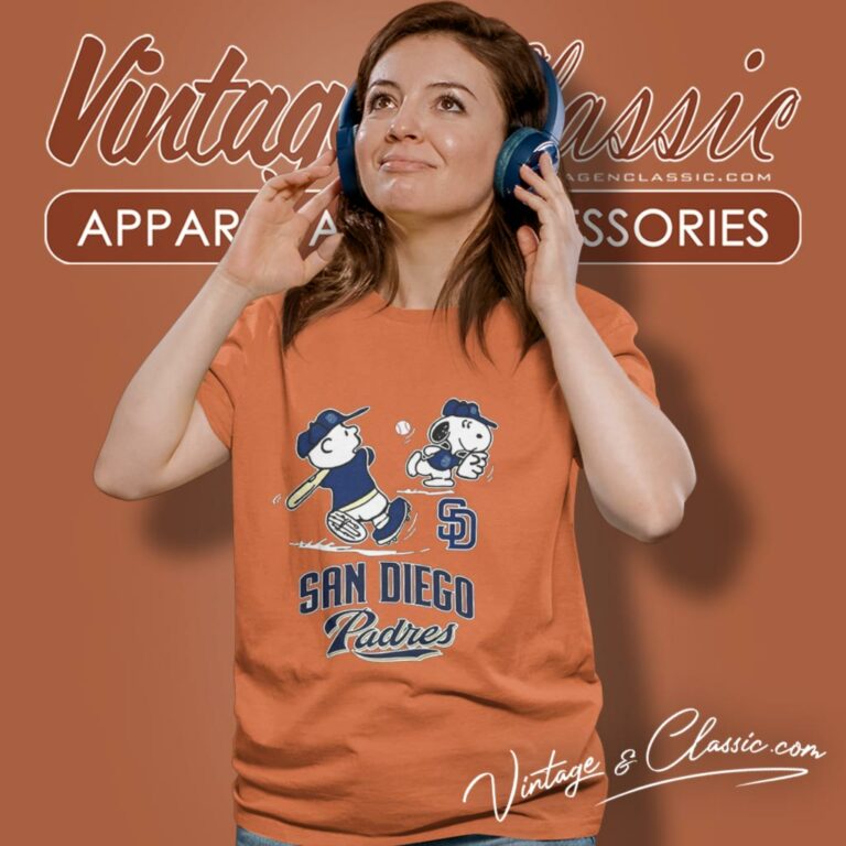 San Diego Padres Charlie Brown And Snoopy Playing Baseball Women T Shirt San Diego Padres Charlie Brown And Snoopy Playing Baseball Women T Shirt