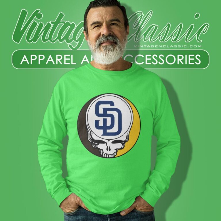 San Diego Padres Grateful Dead Steal Your Face Long Sleeve Tee San Diego Padres Grateful Dead Steal Your Face Long Sleeve Tee