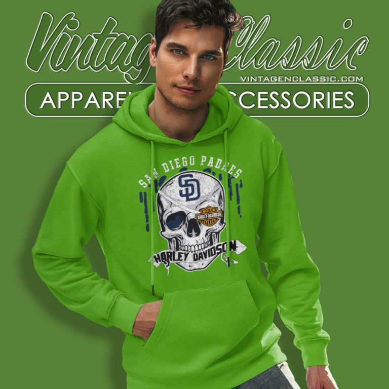 San Diego Padres Harley Davidson Skull Hoodie San Diego Padres Harley Davidson Skull Hoodie