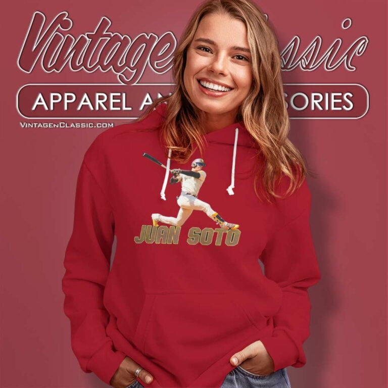 San Diego Padres Juan Soto Baseball Pose Hoodie San Diego Padres Juan Soto Baseball Pose Hoodie