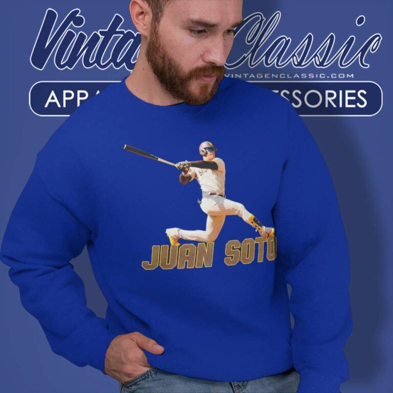 San Diego Padres Juan Soto Baseball Pose Sweatshirt San Diego Padres Juan Soto Baseball Pose Sweatshirt