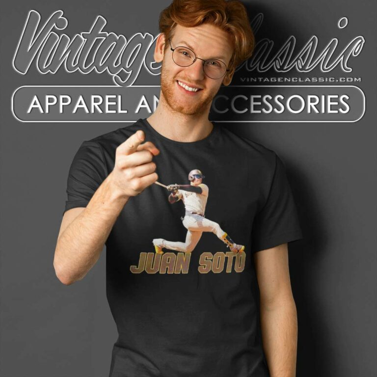 San Diego Padres Juan Soto Baseball Pose T Shirt San Diego Padres Juan Soto Baseball Pose T Shirt