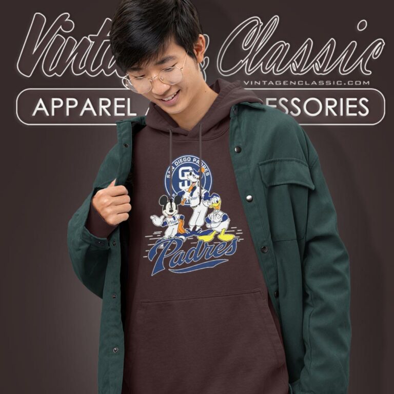 San Diego Padres Mickey Mouse Donald Duck Goofy Hoodie San Diego Padres Mickey Mouse Donald Duck Goofy Hoodie