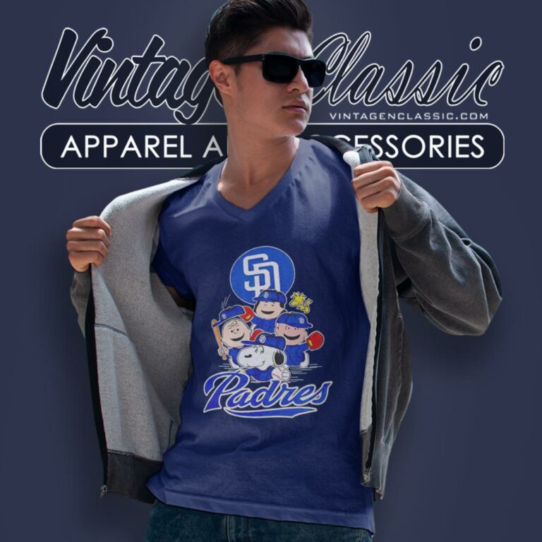 San Diego Padres Snoopy The Peanuts V Neck TShirt San Diego Padres Snoopy The Peanuts V Neck TShirt