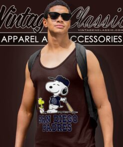 San Diego Padres Snoopy Woodstock Baseball Tank Top Racerback