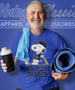 San Diego Padres Snoopy Woodstock Baseball V Neck TShirt