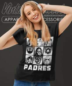 San Diego Padres Star Wars Heroes And Villains Women TShirt
