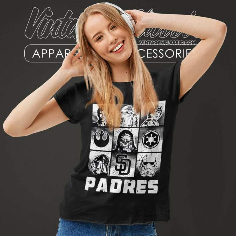 San Diego Padres Star Wars Heroes And Villains Women TShirt San Diego Padres Star Wars Heroes And Villains Women TShirt