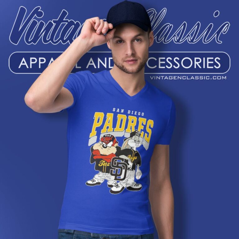 San Diego Padres Taz And Bugs Players V Neck TShirt San Diego Padres Taz And Bugs Players V Neck TShirt
