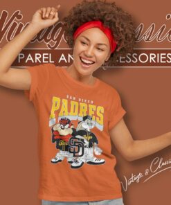 San Diego Padres Taz And Bugs Players Women T Shirt