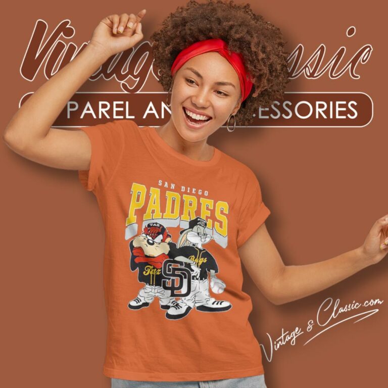 San Diego Padres Taz And Bugs Players Women T Shirt San Diego Padres Taz And Bugs Players Women T Shirt