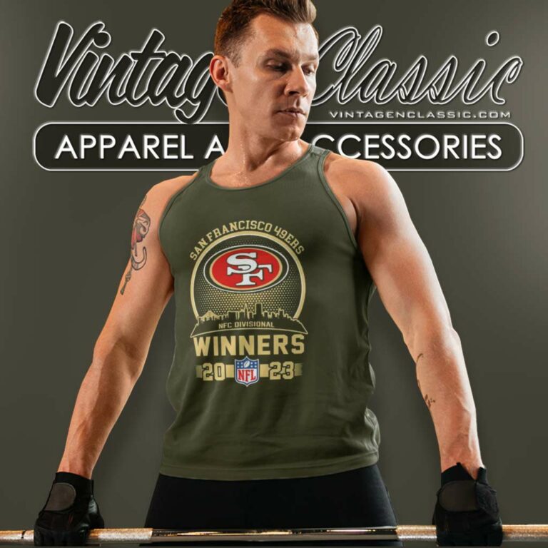 San Francisco 49ers 2023 Nfc Divisional Winners Nfl Tank Top Racerback San Francisco 49ers 2023 Nfc Divisional Winners Nfl Tank Top Racerback