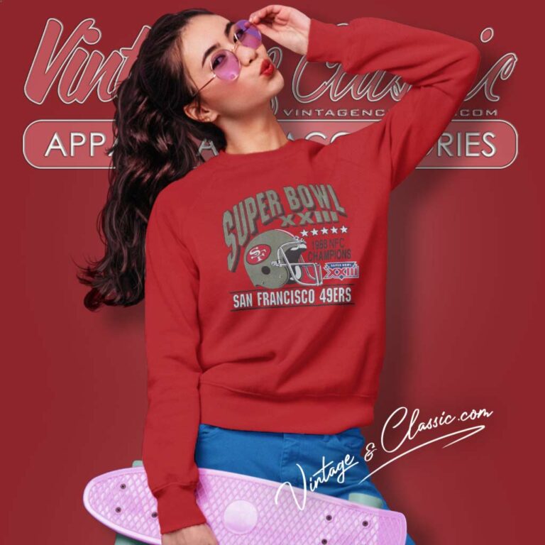 San Francisco 49ers 80s Super Bowl Xxiii Nfl Football Sweatshirt San Francisco 49ers 80s Super Bowl Xxiii Nfl Football Sweatshirt