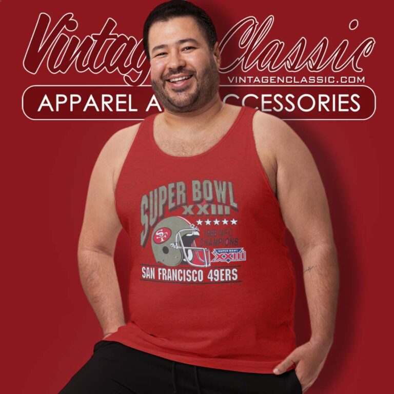 San Francisco 49ers 80s Super Bowl Xxiii Nfl Football Tank Top Racerback San Francisco 49ers 80s Super Bowl Xxiii Nfl Football Tank Top Racerback