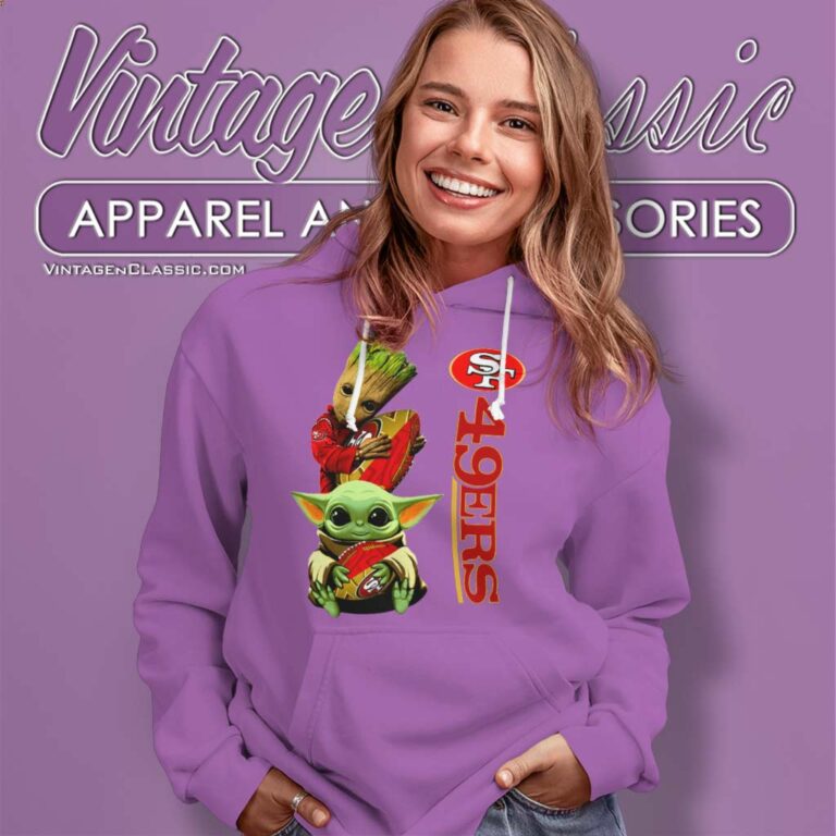 San Francisco 49ers Baby Yoda And Groot Hoodie San Francisco 49ers Baby Yoda And Groot Hoodie