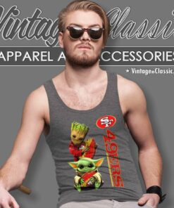 San Francisco 49ers Baby Yoda And Groot Tank Top Racerback
