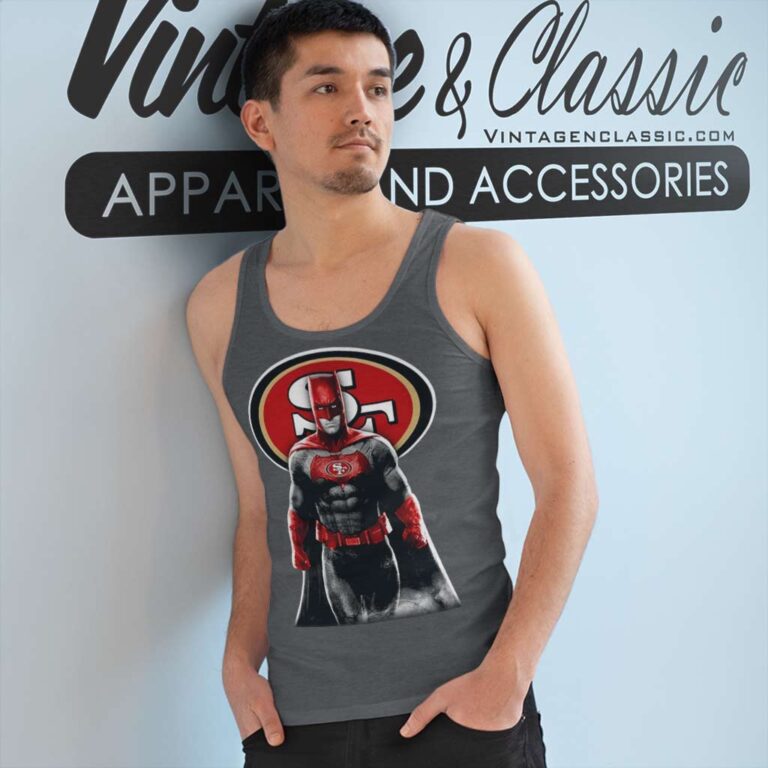San Francisco 49ers Batman Tank Top Racerback San Francisco 49ers Batman Tank Top Racerback