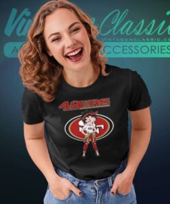 San Francisco 49ers Betty Boop Brown Women TShirt