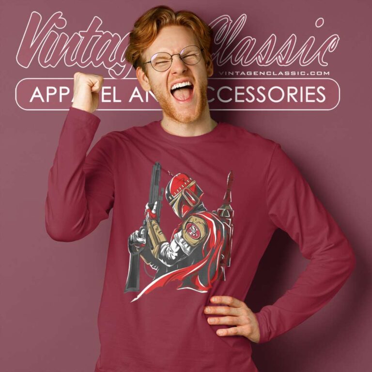 San Francisco 49ers Boba Fett Star Wars Long Sleeve Tee San Francisco 49ers Boba Fett Star Wars Long Sleeve Tee