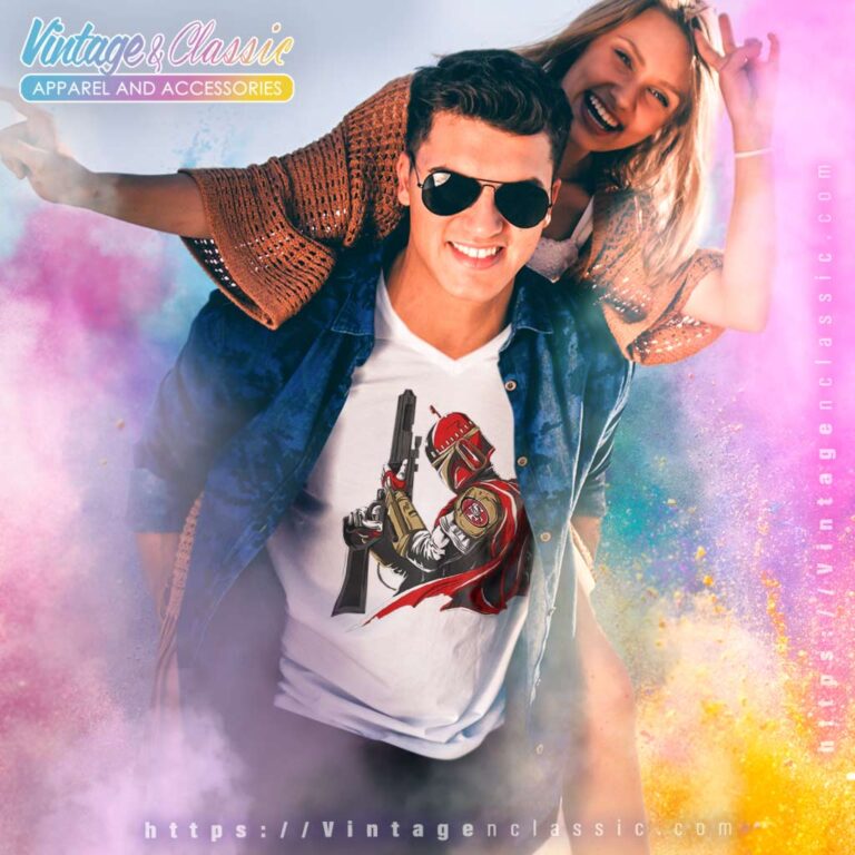 San Francisco 49ers Boba Fett Star Wars V Neck TShirt San Francisco 49ers Boba Fett Star Wars V Neck TShirt