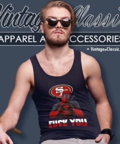 San Francisco 49ers Deadpool Shirt Love You Fuck You Tank Top Racerback
