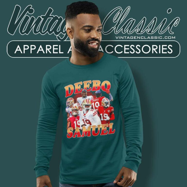 San Francisco 49ers Deebo Samuel Number 19 Long Sleeve Tee San Francisco 49ers Deebo Samuel Number 19 Long Sleeve Tee