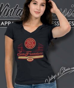 San Francisco 49ers Faithful To The Bay Regional Franklin Shirt 4 San Francisco 49ers Faithful To The Bay Regional Franklin V Neck TShirt