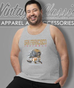 San Francisco 49ers Football Helmet Vintage Tank Top Racerback