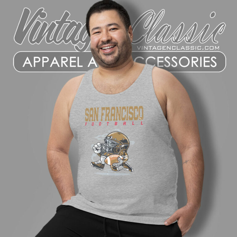 San Francisco 49ers Football Helmet Vintage Tank Top Racerback San Francisco 49ers Football Helmet Vintage Tank Top Racerback