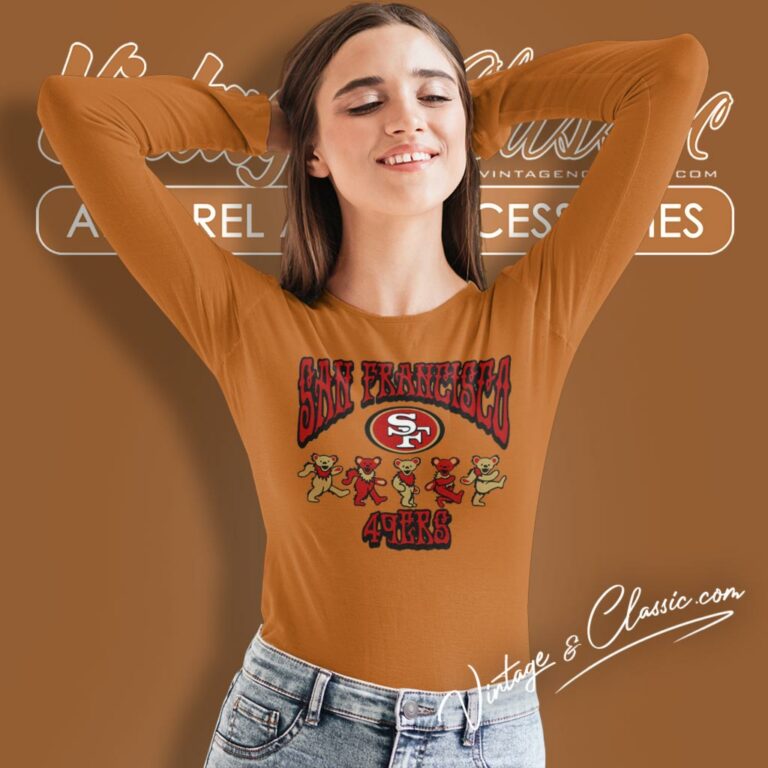 San Francisco 49ers Grateful Dead Dancing Bears Long Sleeve Tee San Francisco 49ers Grateful Dead Dancing Bears Long Sleeve Tee
