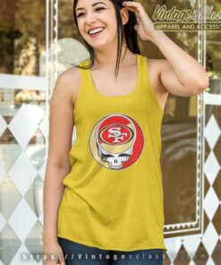 San Francisco 49ers Grateful Dead Steal Your Face Tank Top Racerback