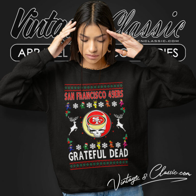San Francisco 49ers Grateful Dead Ugly Christmas Sweatshirt San Francisco 49ers Grateful Dead Ugly Christmas Sweatshirt