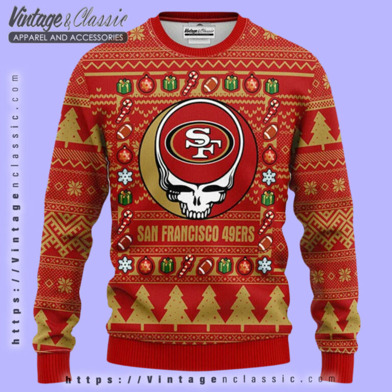 San Francisco 49ers Grateful Dead Ugly Sweater Ugly Christmas Sweater San Francisco 49ers Grateful Dead Ugly Sweater Ugly Christmas Sweater