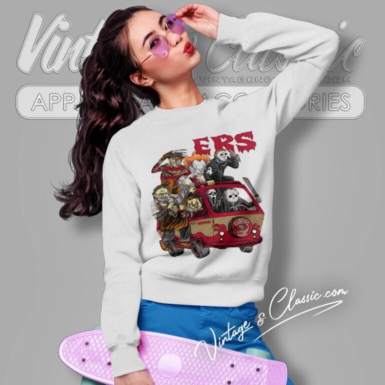 San Francisco 49ers Horror Movies Characters Halloween Shirt Sweatshirt San Francisco 49ers Horror Movies Characters Halloween Shirt Sweatshirt