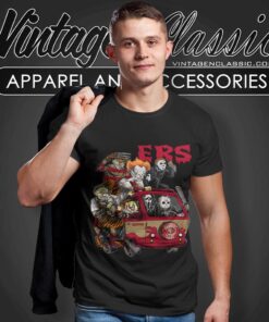 San Francisco 49ers Horror Movies Characters Halloween Shirt T shirt