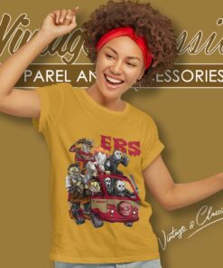 San Francisco 49ers Horror Movies Characters Halloween Shirt Women T shirt