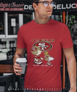 San Francisco 49ers Lets Play Football Together Snoopy Shirt T shirt