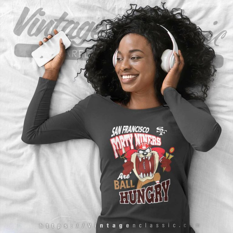 San Francisco 49ers Taz Looney Tunes Long Sleeve Tee San Francisco 49ers Taz Looney Tunes Long Sleeve Tee