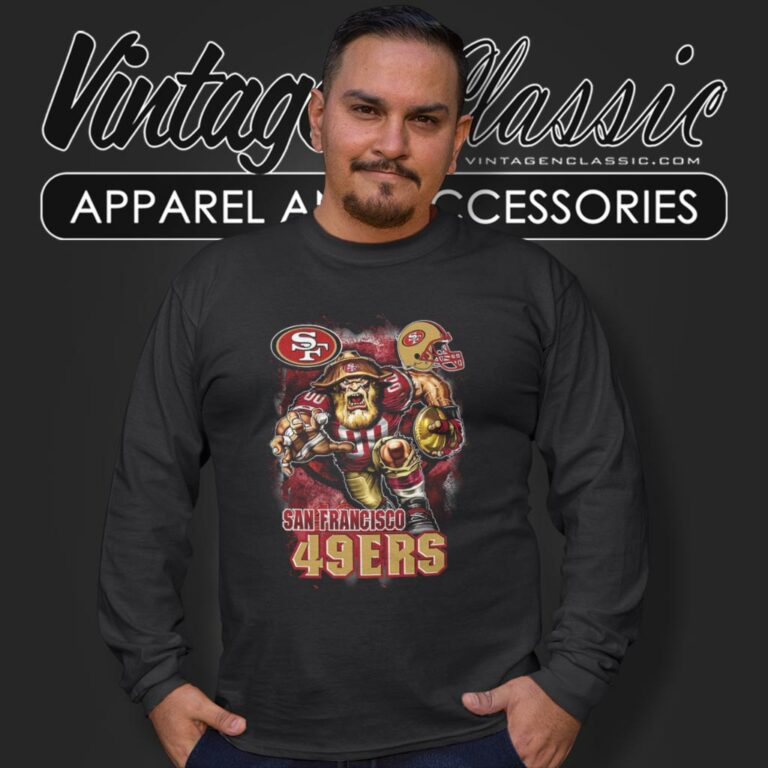 San Francisco 49ers Mascot Helmet Long Sleeve Tee San Francisco 49ers Mascot Helmet Long Sleeve Tee