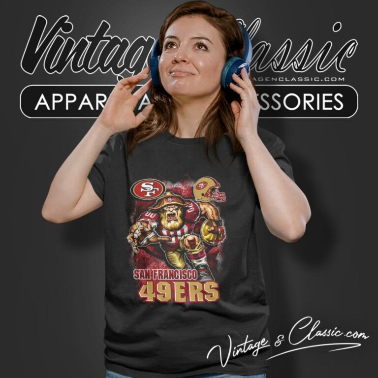 San Francisco 49ers Mascot Helmet Women T Shirt San Francisco 49ers Mascot Helmet Women T Shirt